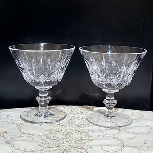 Champagne/tall sherbert crystal glasses - set of 2
